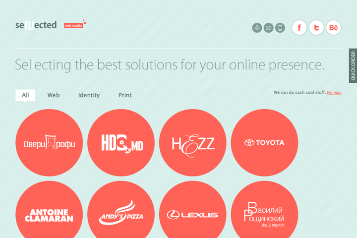 Sellected Studio website preview